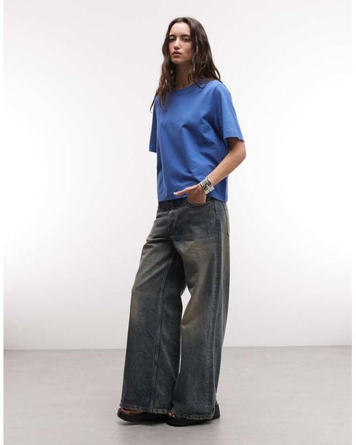 Weekday Blue Boxy Fit T-shirt