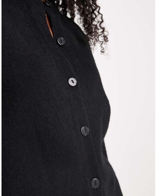 Cardigan Girocollo Con Bottoni di New Look in Black