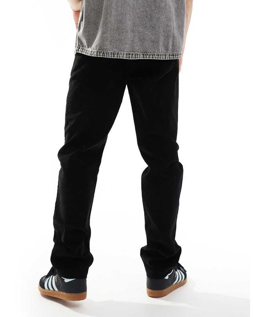 Farah Black Norwood Regular Fit Cord Chino Pants for men