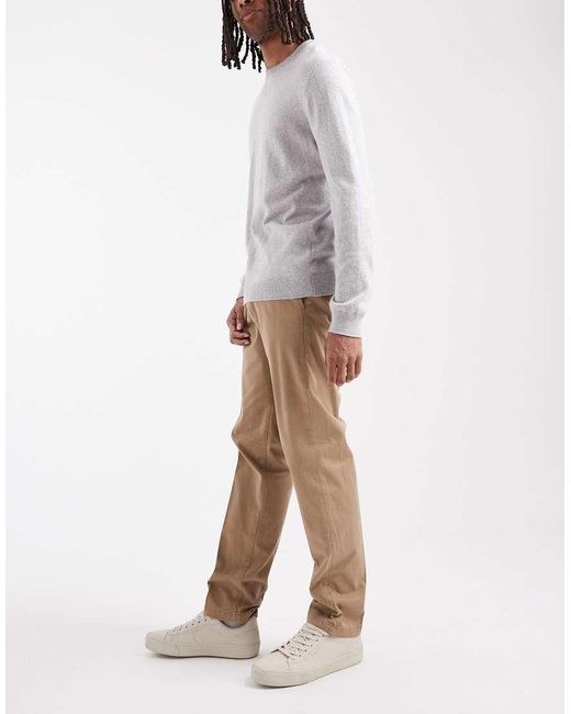 Jack & Jones Blue Front Pleat Tapered Loose Chinos for men