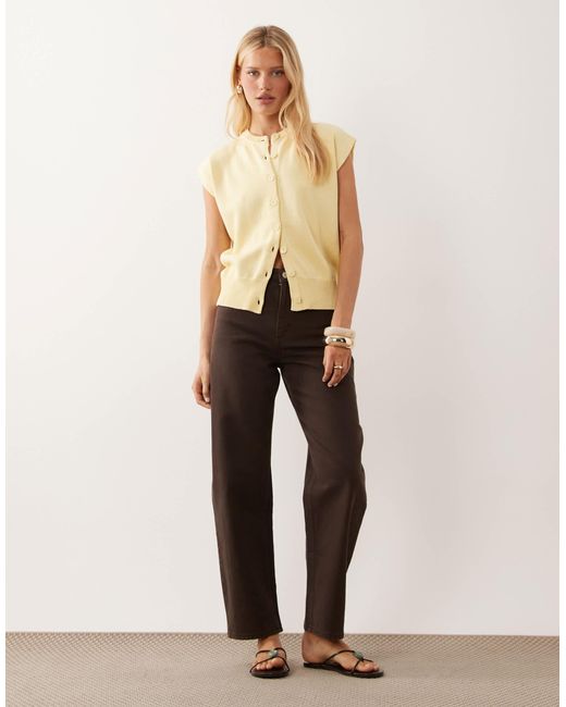 ASOS Natural Button Through Relaxed Tank