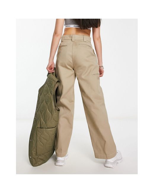 Dickies Natural Straight Fit Sawyerville Trousers With Double Knee Stitching