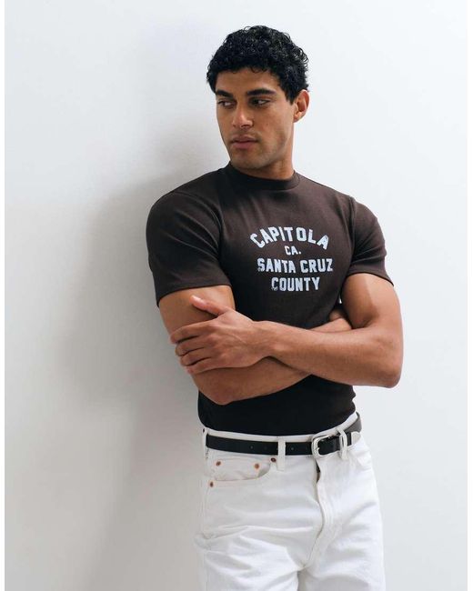 ASOS Black Heavyweight Muscle T-shirt With Santa Cruz Graphic for men