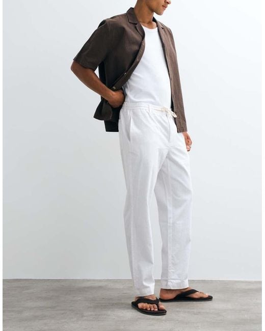 Mango Rechte Broek in het White voor heren