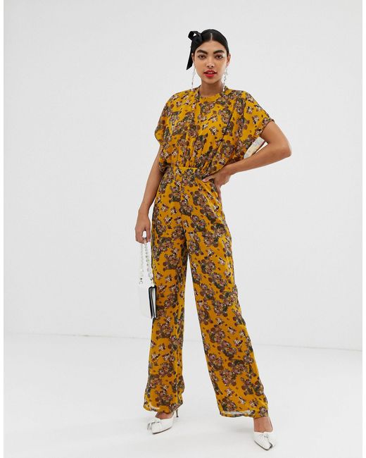 short floral jumpsuit