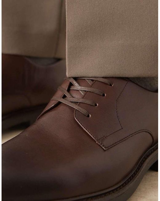 Polo Ralph Lauren Brown Asher Leather Derby Dress Shoe for men