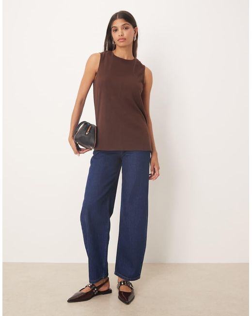 Glamorous Purple Crew Neck With Side Splits