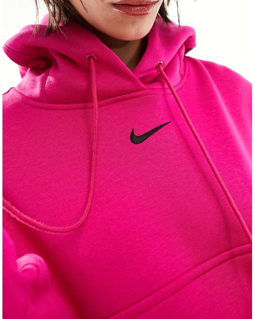 pink nike cropped hoodie