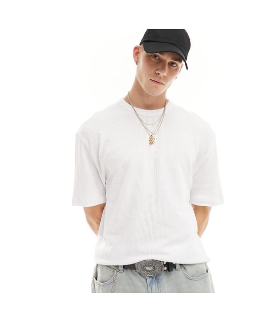 ASOS White Oversized Short Sleeve T-shirt for men