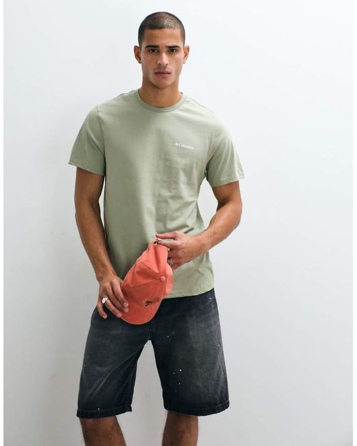 Columbia Green Csc Outdoor Back Graphic T-shirt for men