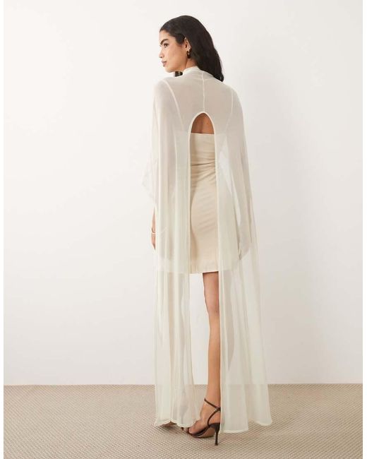 ASOS Natural Cape Mini Dress
