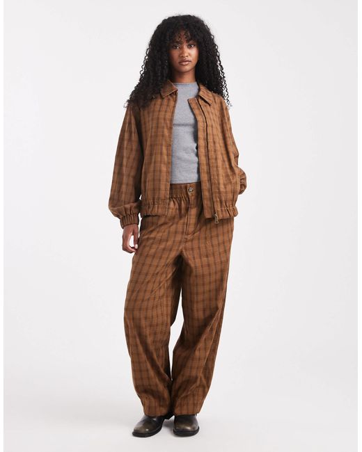 ASOS Brown Bubble Hem Jacket Co-ord