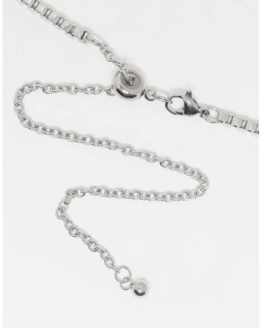Reclaimed (vintage) White – unisex – 2er-pack halsketten aus wasserfestem edelstahl