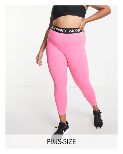 Nike - pro training plus - leggings 365 7/8 Nike en coloris Pink