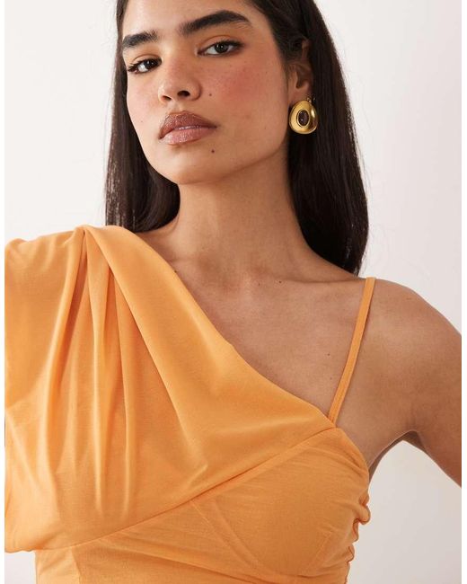 ASOS Orange Stretch Chiffon Scarf Top