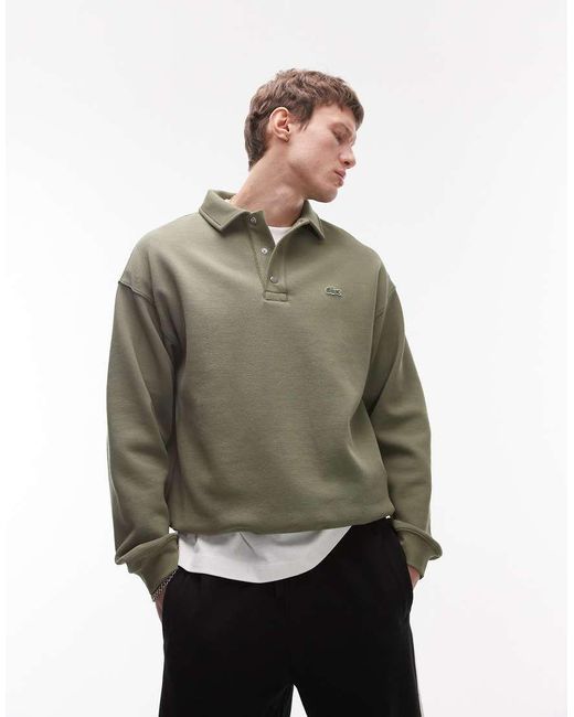 Lacoste Gray Oversized Sweatshirt for men