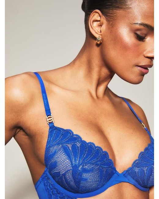 KBX Blue Knickerbox Olivia Non Padded Plunge Bra