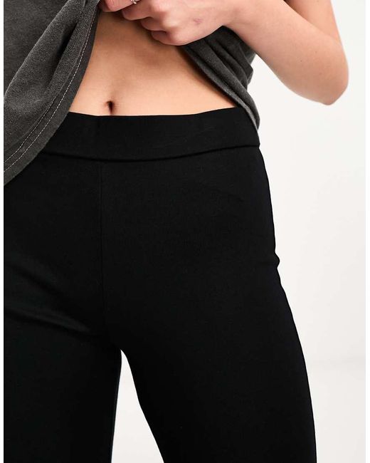 Vero Moda Black Jersey Flares With High Waist