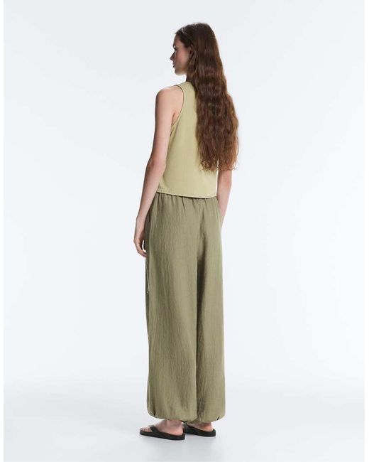 Oysho Green Crossover Modal Blend Top