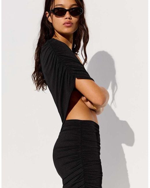 Bershka Black Mini Cut-out Dress