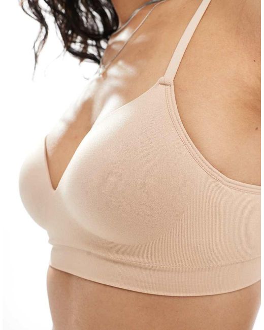 Lindex White Flora Seamless Bra