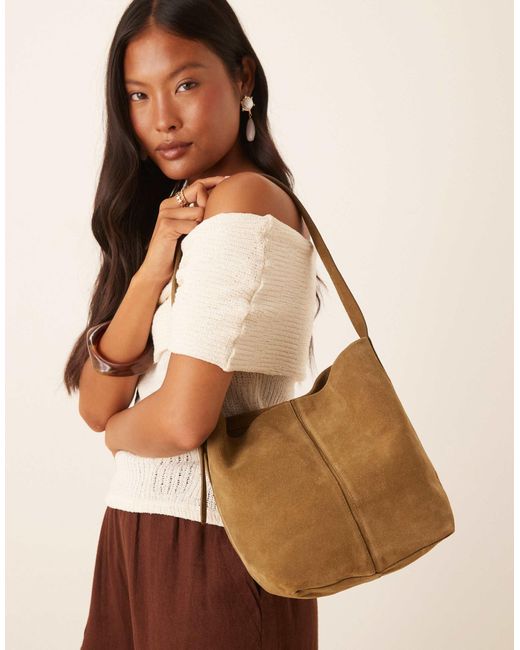 Mango Brown – wildleder-tasche
