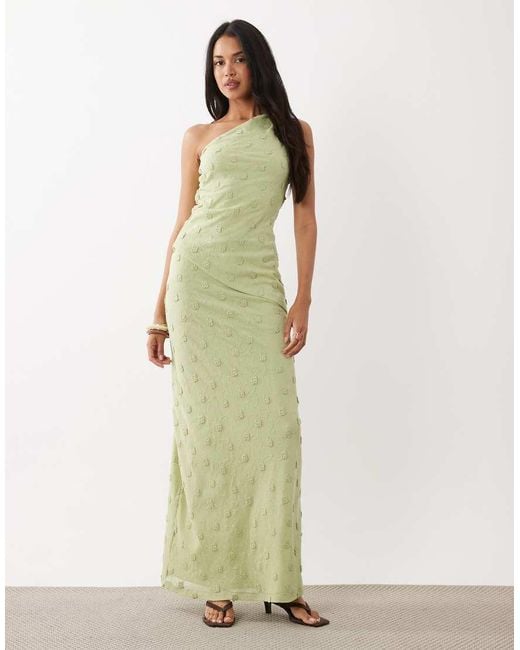 Gina Tricot Green 3d One Shoulder Top
