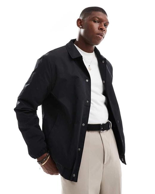 New Look Blue Padded Coach Jacket for men