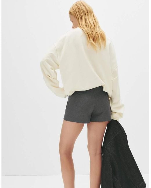 Pull&Bear Gray Wrap Skort