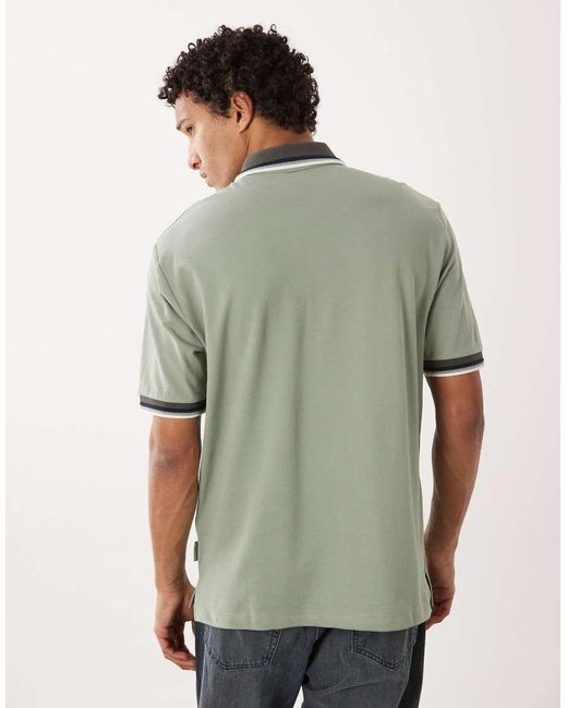ARMANI EXCHANGE Green Logo Polo Shirt for men