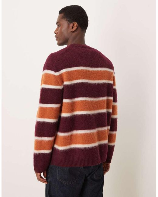 ARKET Red Stripe Crew Neck Jumper for men