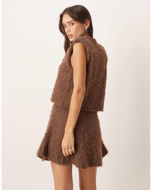 ASOS Brown Flippy A-line Skirt