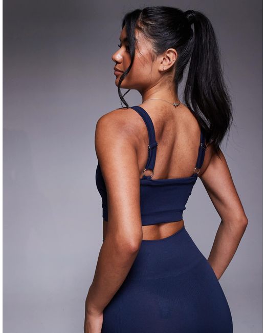 4505 Blue Sculpting Seamless Medium Support Sports Bra
