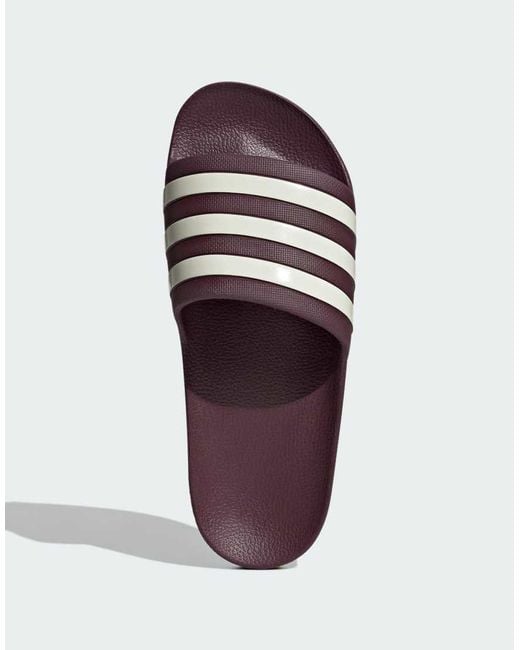 Adidas Originals White Adilette Aqua Slides