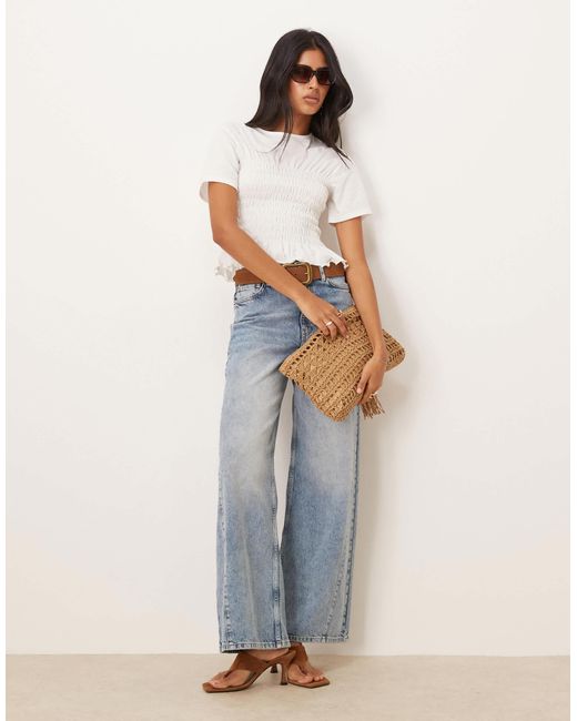 ASOS Blue – figurbetontes t-shirt aus baumwolle