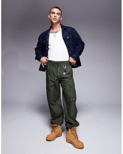 Champion Blue Rochester Utility Cuffed Cargo joggers for men