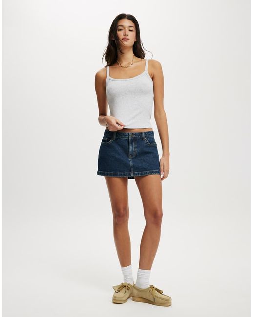 Cotton On White Goldie Rib Scoop Cami