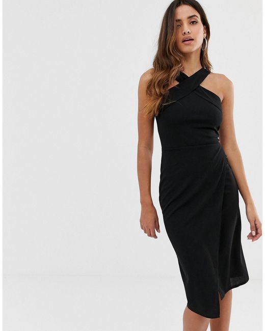 AX Paris Black – Figurbetontes Neckholder-Kleid