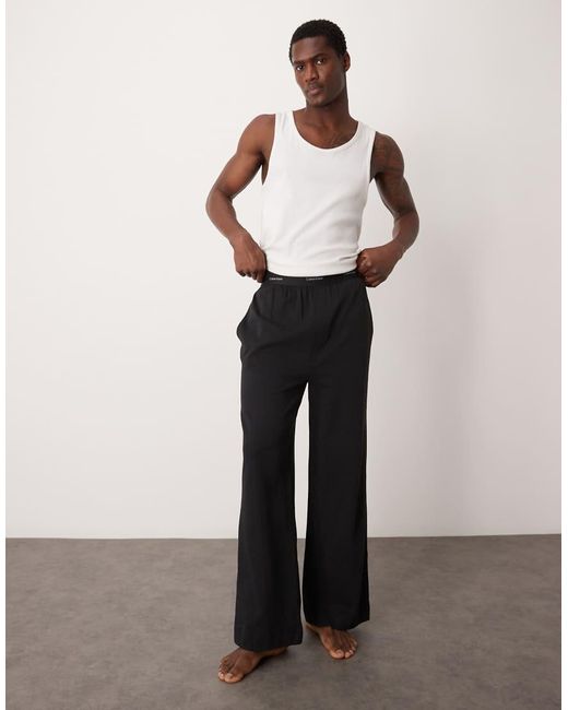 Calvin Klein Black Modern Cotton Lounge Sleep Pant for men