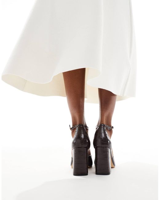 SEQWL White Levante Block Heeled Shoes