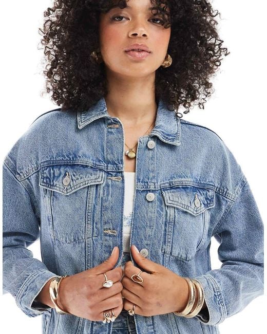 New Look Blue Oversized Denim Jacket