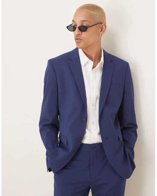 SELECTED Blue Slim Fit Blazer for men