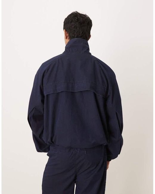 Calvin Klein Blue Nylon Denim Track Jacket Co-Ord for men