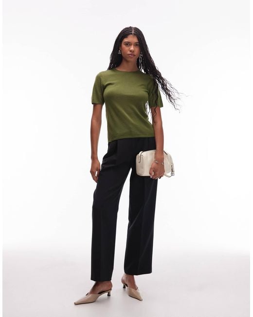 ARKET Green Fine Knit Top