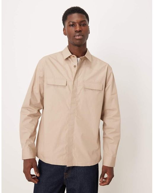 ASOS Natural Relaxed Utility Shirt for men