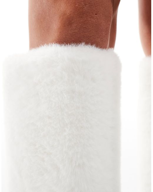 Simmi london - louie - bottes montantes avec partie rabattue en fausse fourrure SIMMI en coloris White