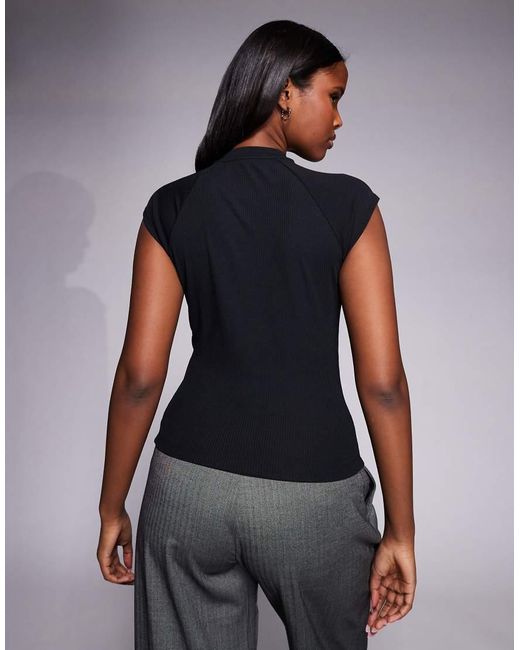 Nike Black Chill Ribbed Knit Top