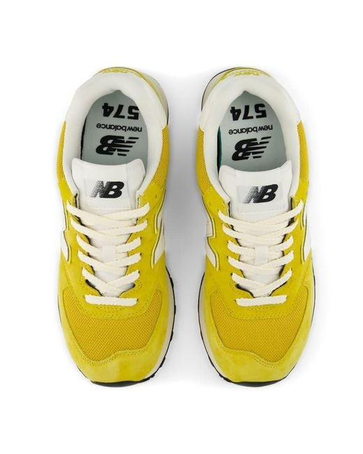 New Balance Yellow 574 Trainers
