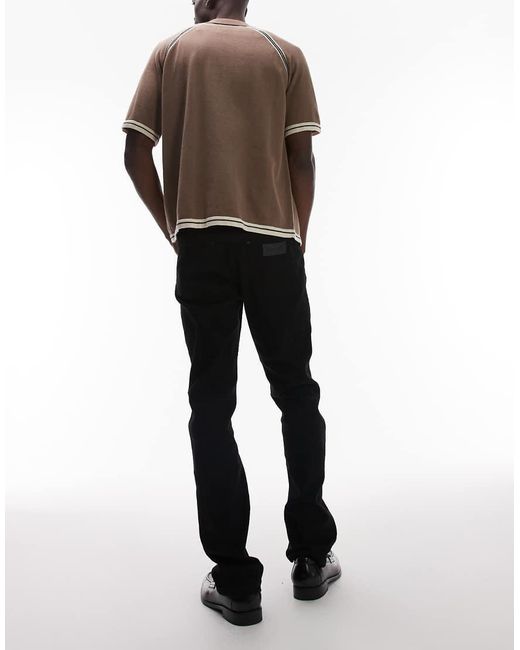 Vaqueros Negros De Corte Recto Greensboro De Wrangler de hombre de color Black