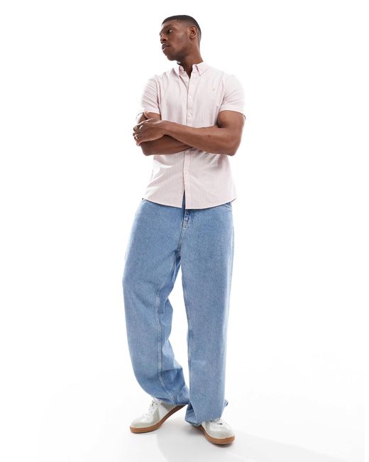 Farah – brewer – kurzärmliges hemd in White für Herren